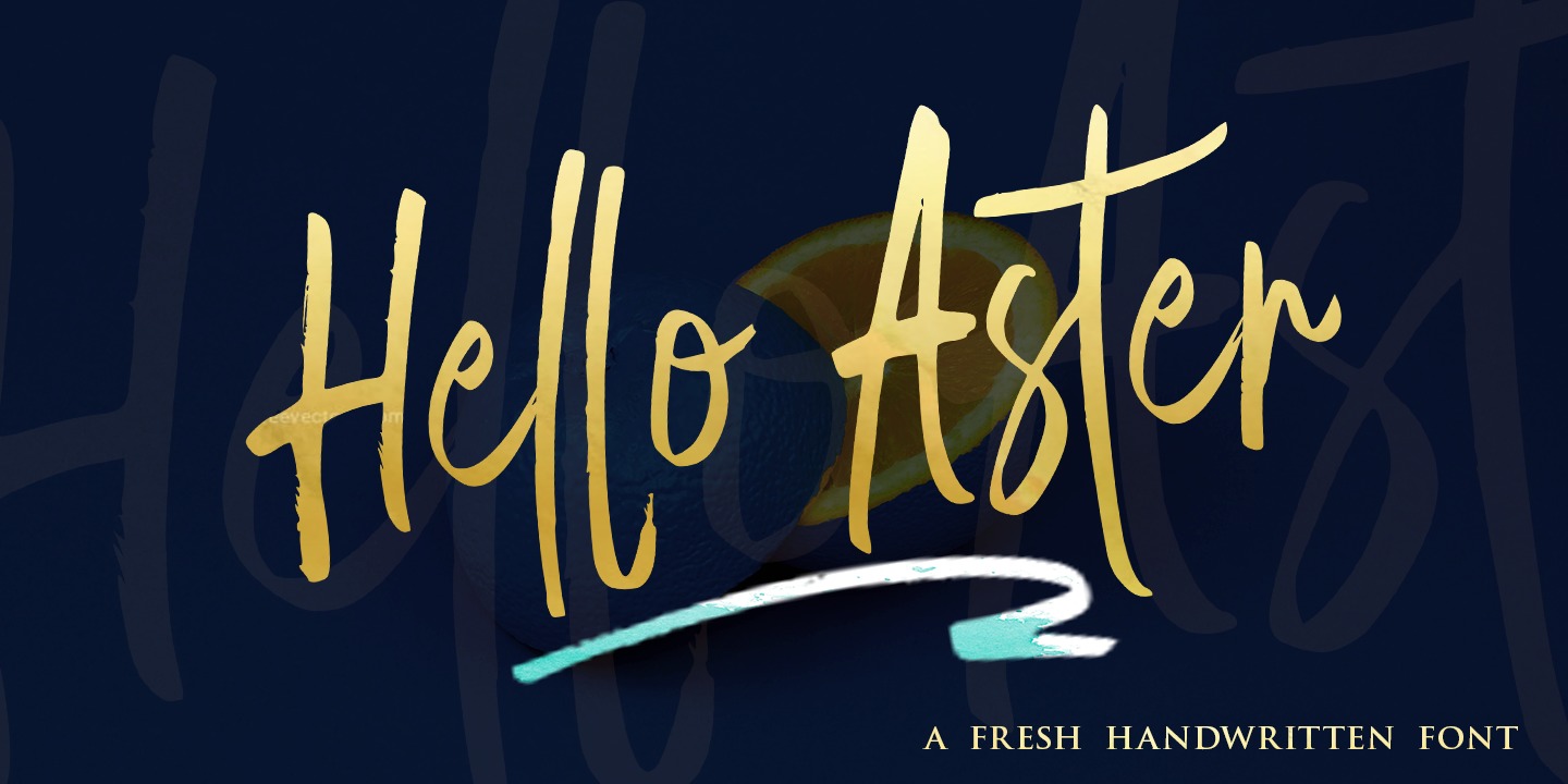 Beispiel einer Hello Aster Swas-Schriftart